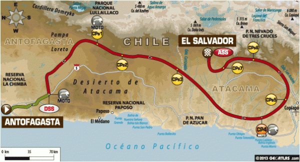 Dakar 2014 Stage 11 Map
