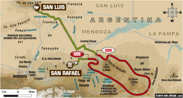 Dakar 2014 Stage 2 Map