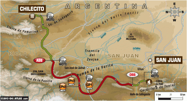 DAKAR 2014 Stage 4 Map