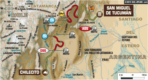 Dakar 2014 Stage 5 Map