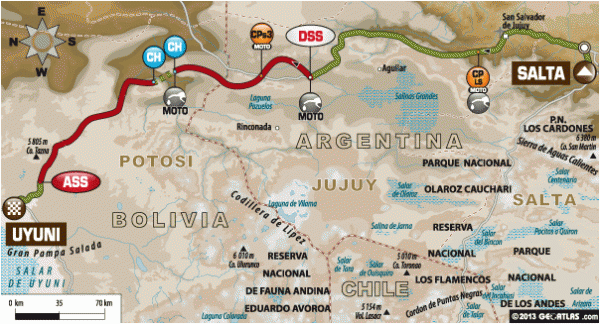 Dakar 2014 Stage 7 Quad Map