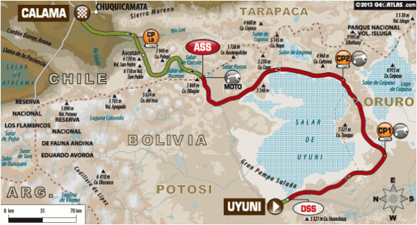 Dakar 2014 Stage 8 Bike Map Dakar 2014 Stage 8 Bike Map