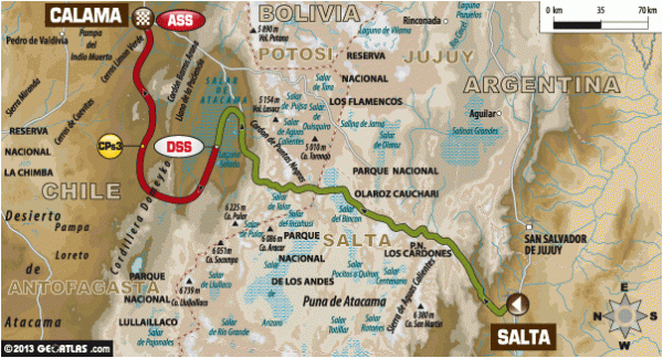 Dakar 2014 Stage 8 Truck Map
