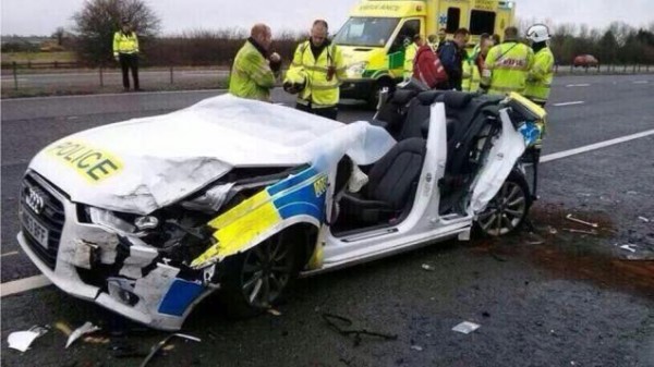 авария полицейская Audi A4  