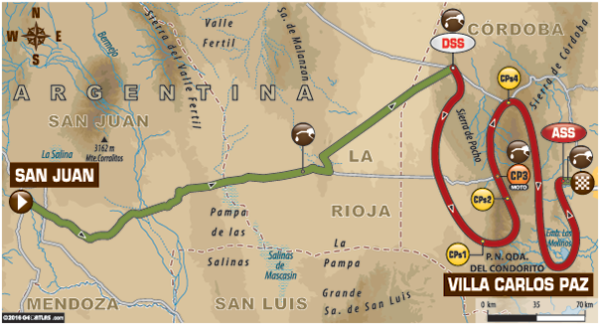 Dakar 2016 Route Day 12